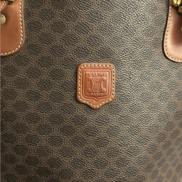 Celine Macadem Triomphe Vintage Leather Bucket Tote Bag - Picture 7 of 13